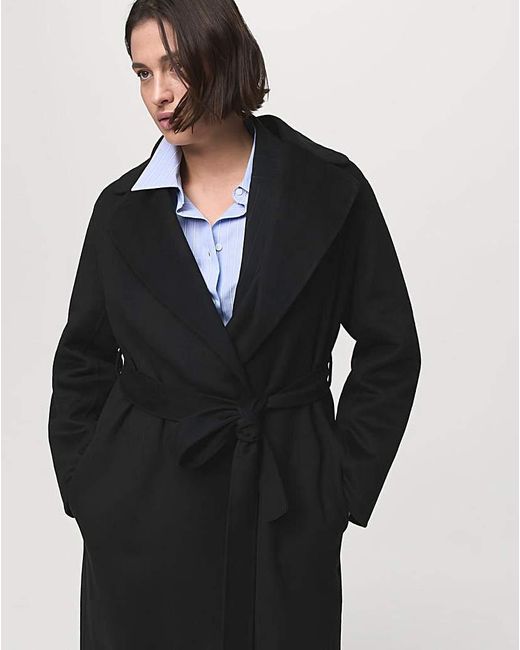 Mango Blue Belted Coat