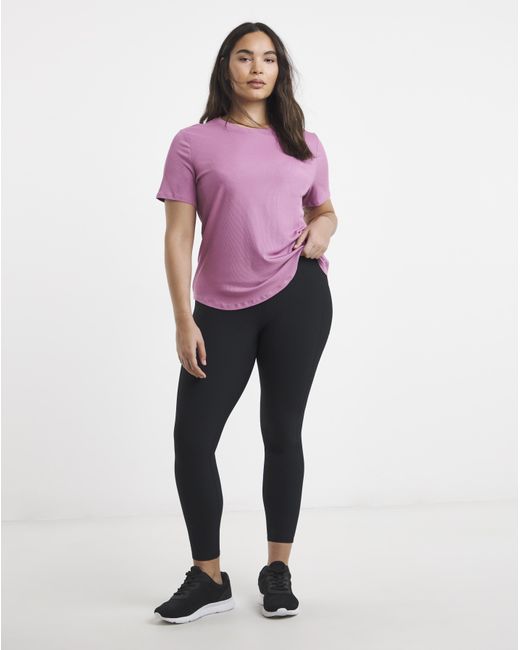 Skechers Purple Go Walk Luxe Rib T-Shirt