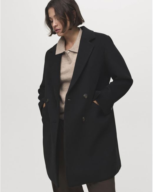 Mango Blue Mid Length Coat