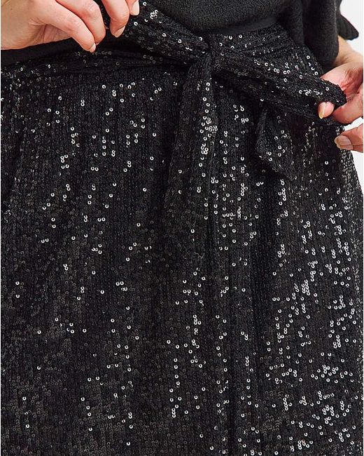 Simply Be Red Sequin Wrap Skort