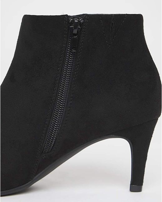 JD Williams White Kitten Heel Pointed Toe Ankle Boot E