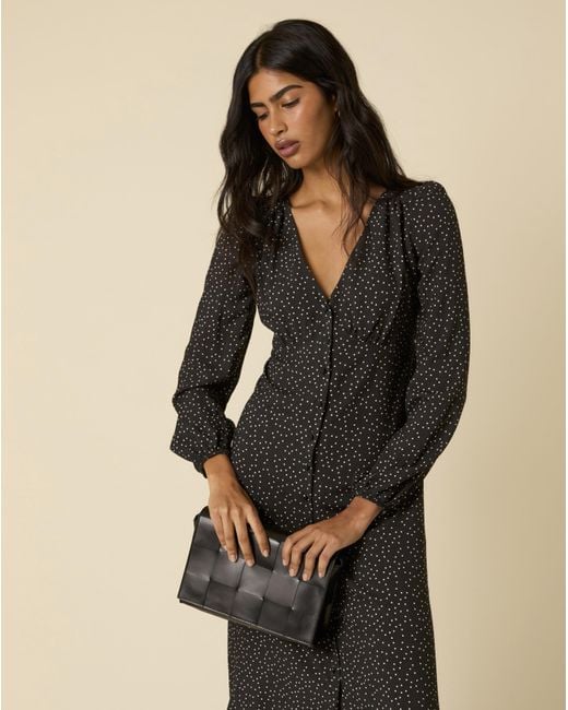 Nobody's Child Black Kennedy Spot Midi Dress