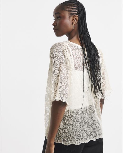 Simply Be Brown Lace Boxy Top