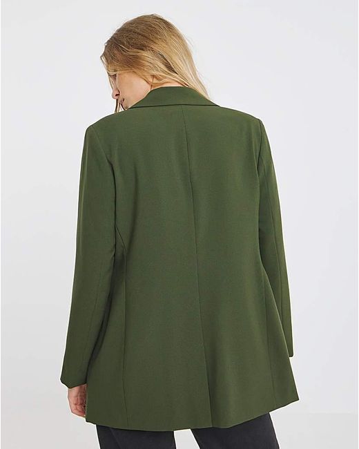 Simply Be Green Single Breasted Blazer