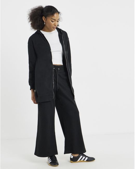 Simply Be Blue Core Zip Through Longline Hoodie