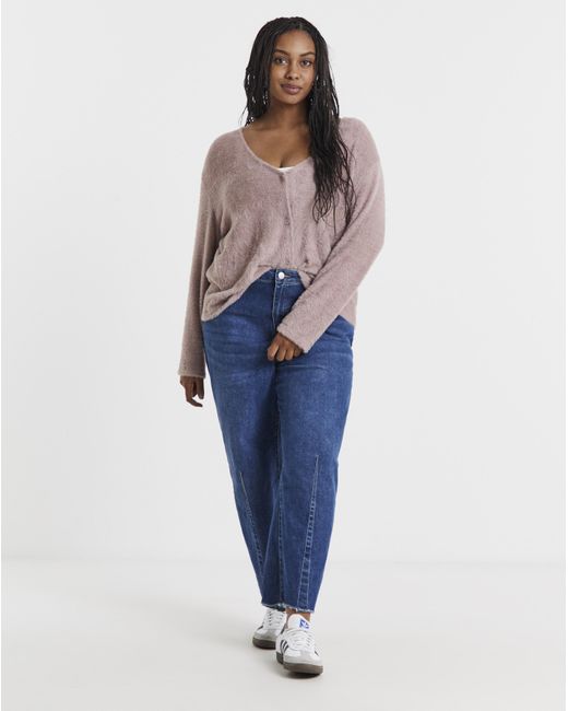 Simply Be Multicolor Fluffy Cardigan