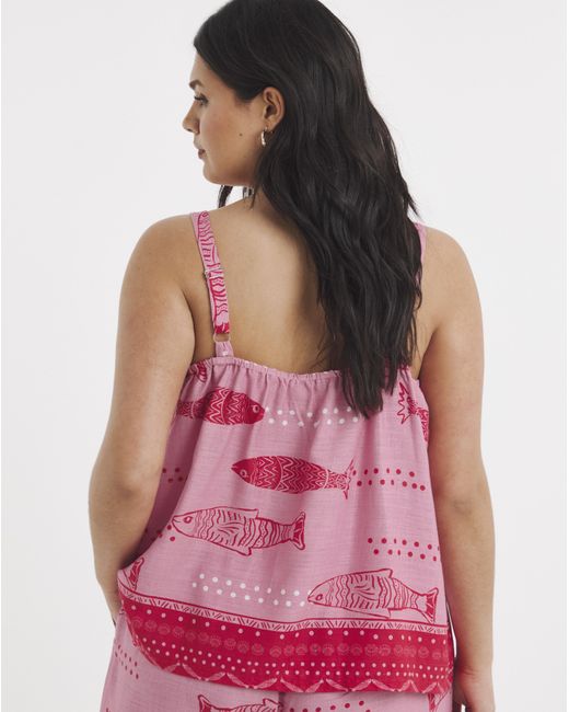 Simply Be Pink Placement Print Cami