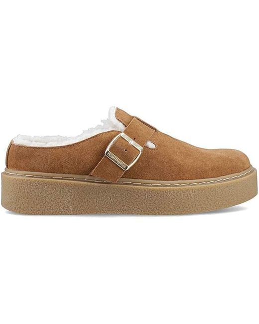 Hush Puppies Brown Blanche Fur Mule