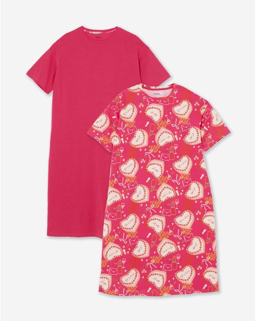Simply Be Red 2 Pack Nighties