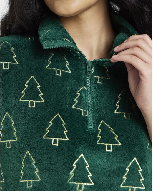 Pretty Secrets Green 1/4 Zip Fleece Twosie