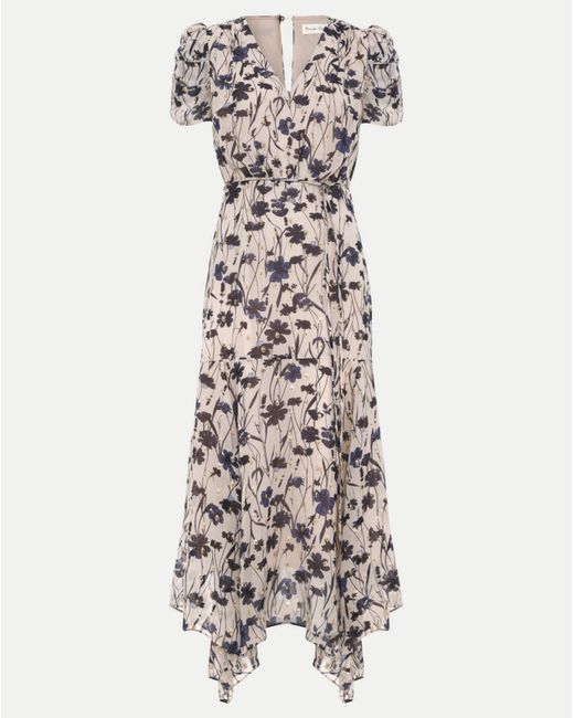Phase Eight White Filcoupe Floral Dress