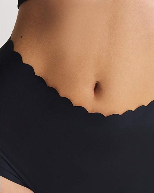 Pretty Secrets Black 3Pack Scallop No Vpl Knickers