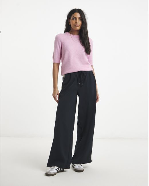 Simply Be Pink Puff Sleeve Knitted T-Shirt