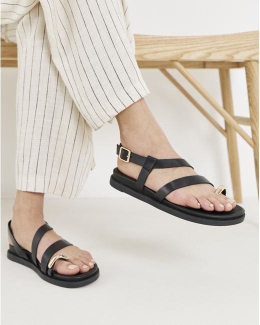 Simply Be Natural Toe Ring Footbed Sandals Wide Fit