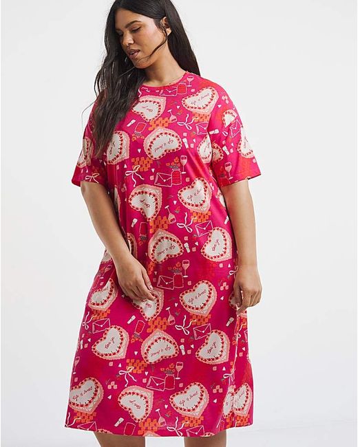 Simply Be Red 2 Pack Nighties