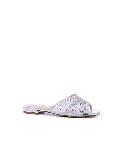 Paradox London White Soleil Wide Fit Sandal