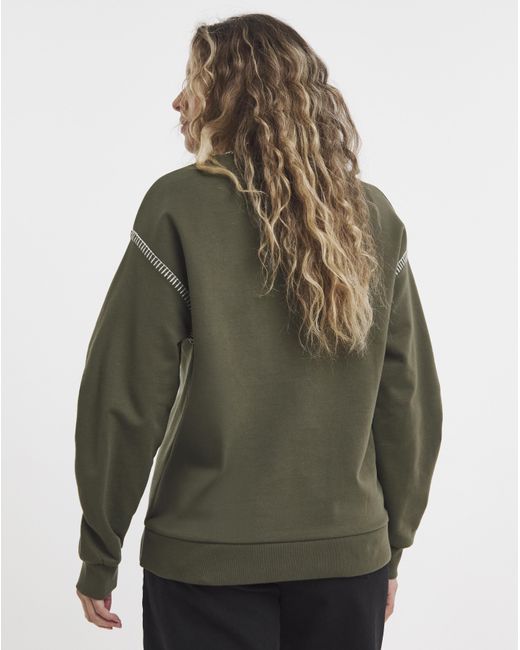 Simply Be Green Whipstitch Oversized Sweatshirt