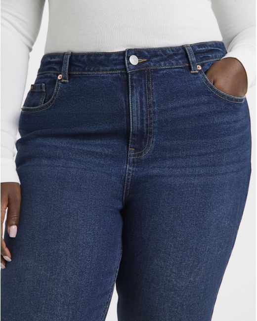 Simply Be Blue 99 1 Slim Straight Jeans