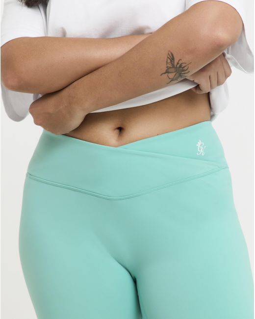 Gym King Blue 365 Wrap Front Leggings