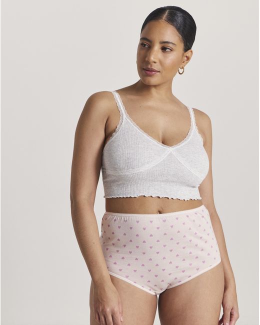 Pretty Secrets Pink 6 Pack Full Brief Knickers