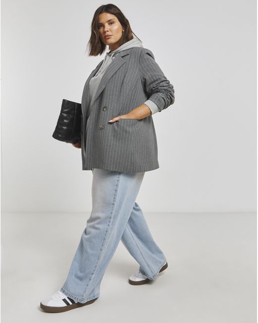 Simply Be Gray Core Oversized Hoodie