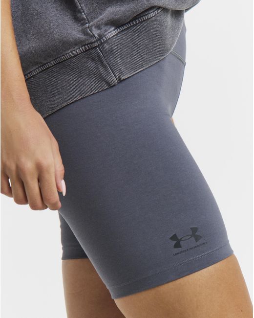 Under Armour Gray Campus 7 Shorts"