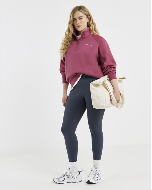 Gym King Pink 365 Raglan Sleeve Funnel Neck