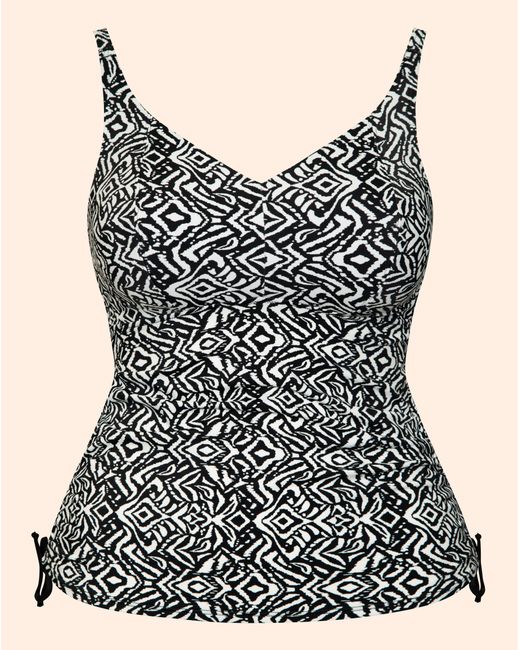 Curvy Kate Gray Swim Wild Horizon Tankini Top