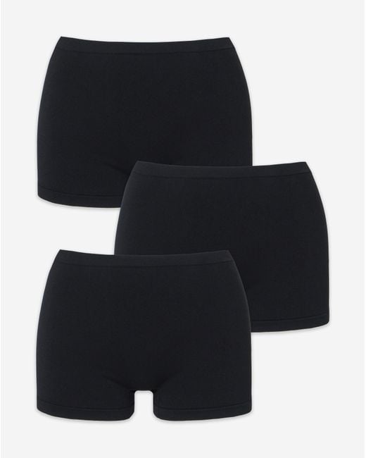 Pretty Secrets Black 3Pack Seamfree Boy Shorts