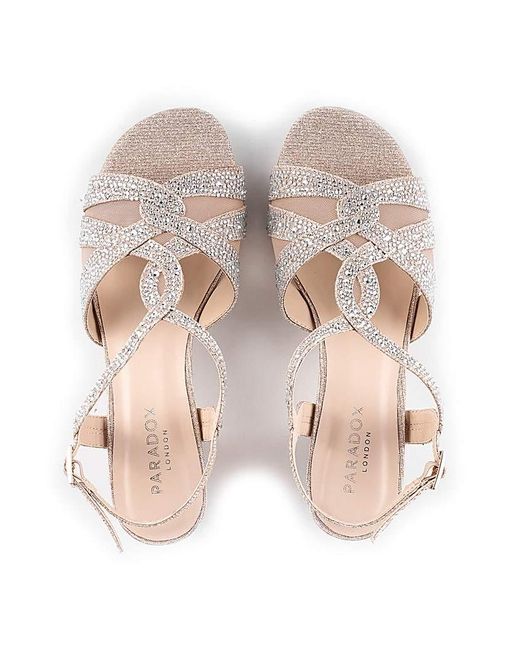 Paradox London Pink Nadia Wide Fit Block Heel
