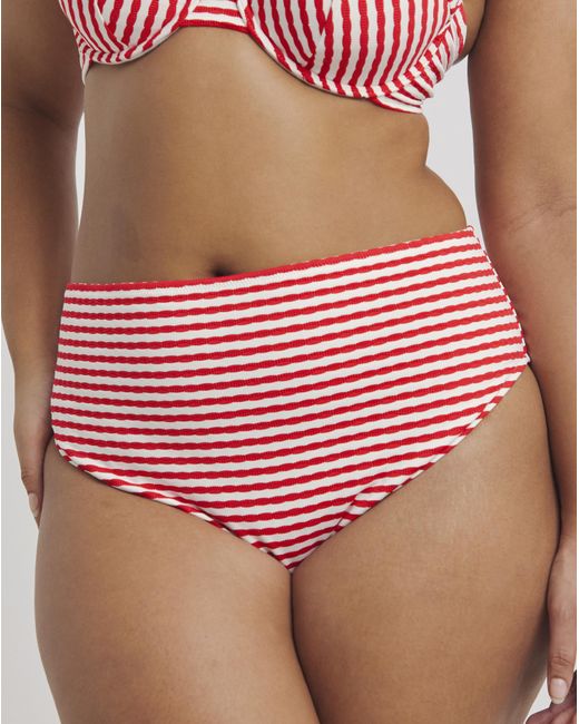 Simply Be Red Contour High Leg Bikini Brief