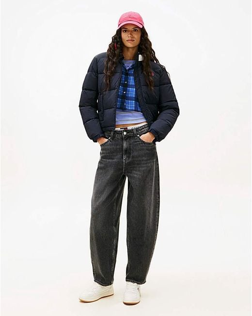 Tommy Hilfiger Blue Puffer Flag Jacket