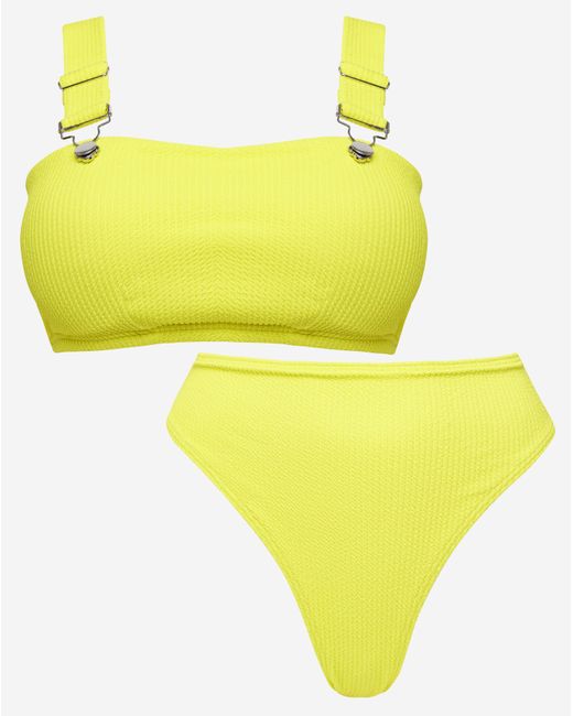 Simply Be Yellow Euphoria Crinkle Bikini Set