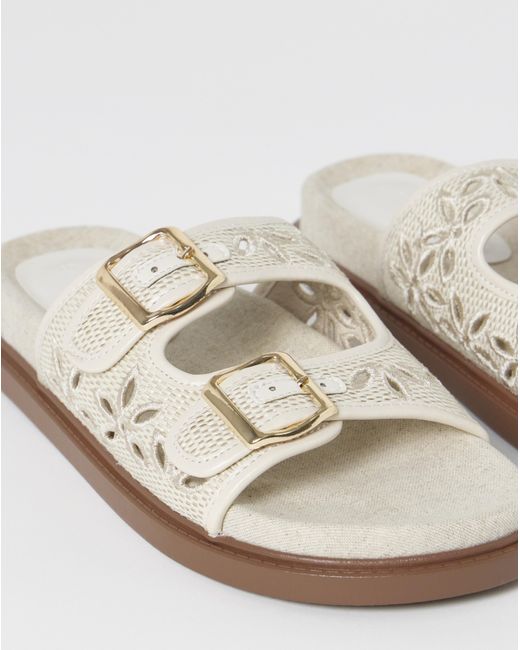 Simply Be Natural Laser Cut Out Sandals Wide