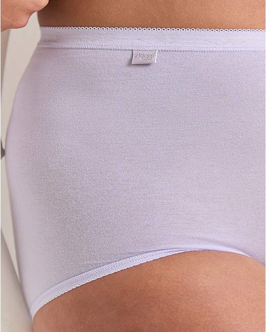 Sloggi Purple 6Pk Basic Maxi Briefs Lilac Multi
