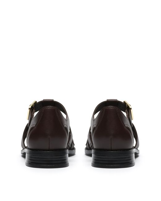 Clarks Black Hana Leather Sandal D Fit
