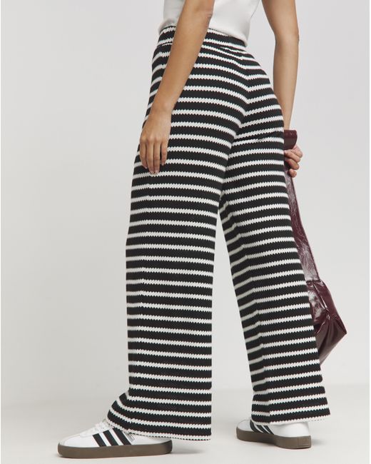 Simply Be Multicolor Jersey Crochet Wide Leg Trousers