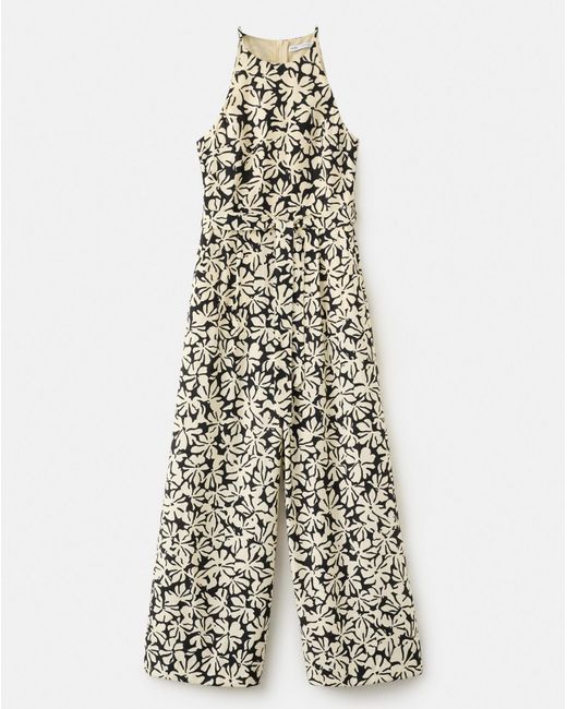 Mango Multicolor Floral Print Jumpsuit With Belt