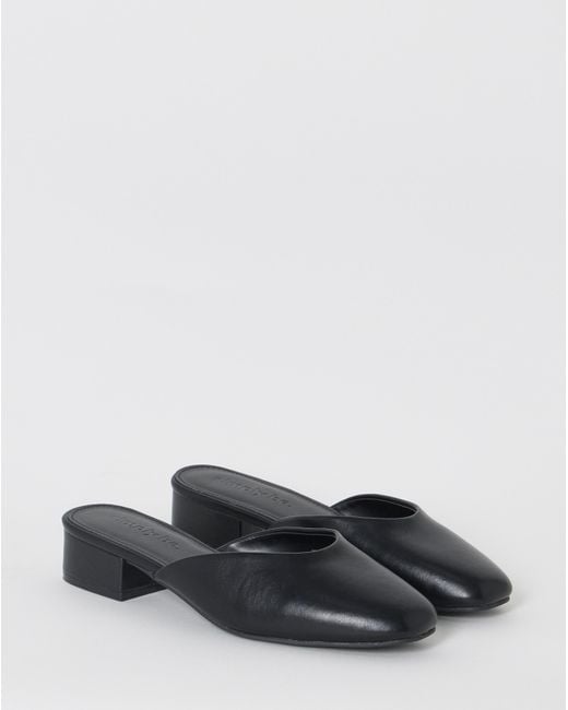 Simply Be Blue Lisa Block Heel Mules Extra Wide Fit