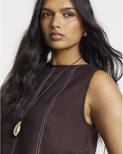 Simply Be Black Topstitch Shell Vest