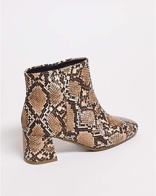 JD Williams Natural Flared Heeled Boot E Fit