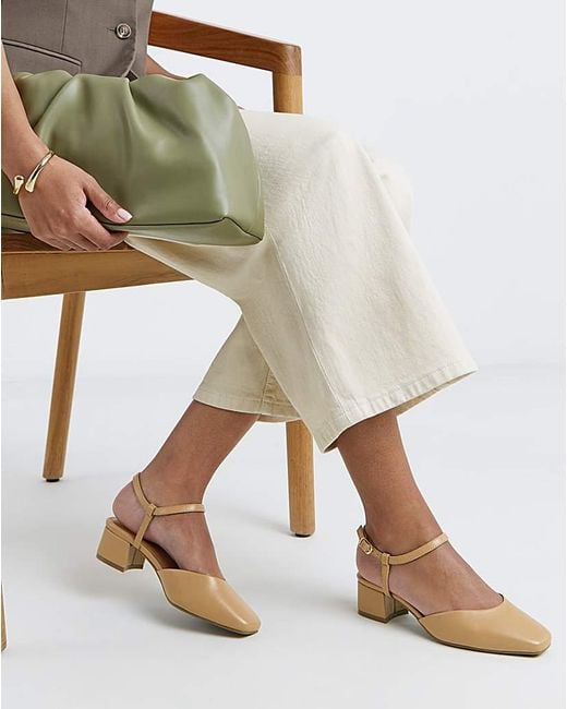JD Williams Natural Two Part Heeled Shoes Wide