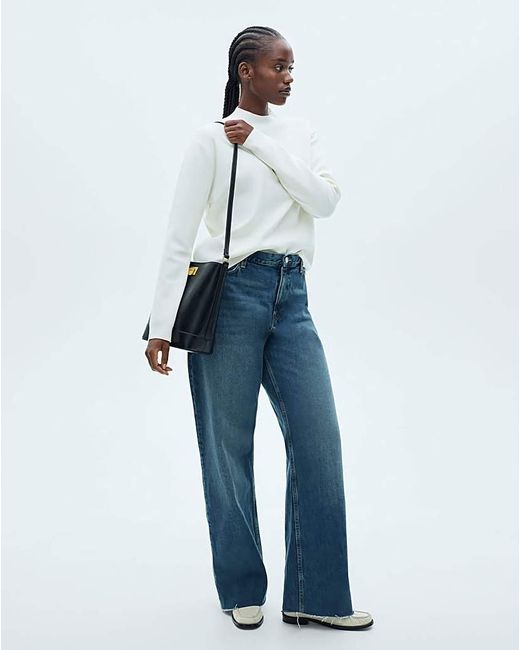 Mango White Tentacio High Neck Sweater