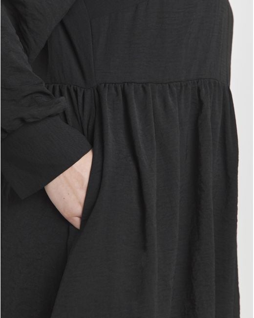 Simply Be Black Herringbone Smock Dress