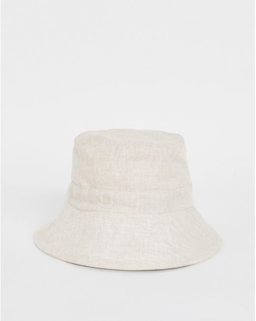 Simply Be Natural Linen Bow Detail Bucket Hat
