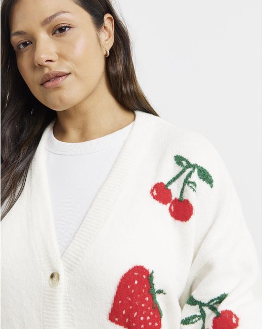 Simply Be White Boyfriend Cardigan