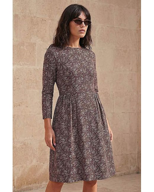Roman Brown Roman Side Detail Short Dress