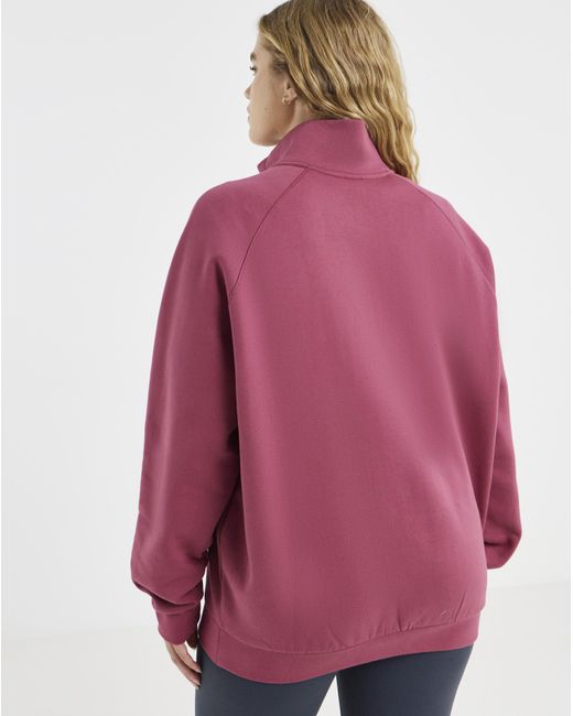 Gym King Pink 365 Raglan Sleeve Funnel Neck