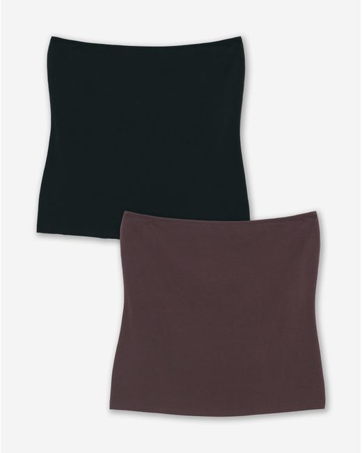 Simply Be Brown 2 Pack Bandeau Tops