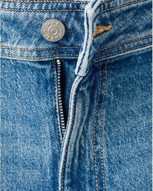 Mango Blue High Waisted Culotte Jean